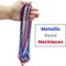 33 Inch - 72 Pack Patriotic Beads Necklace (Bulk Red White Blue)